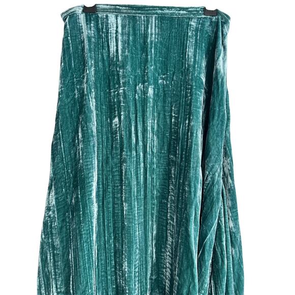 VTG Womens Skirt Size L Green Crushed Velvet Tiered Boho Witchy 90s Whimsigoth - Picture 4 of 7